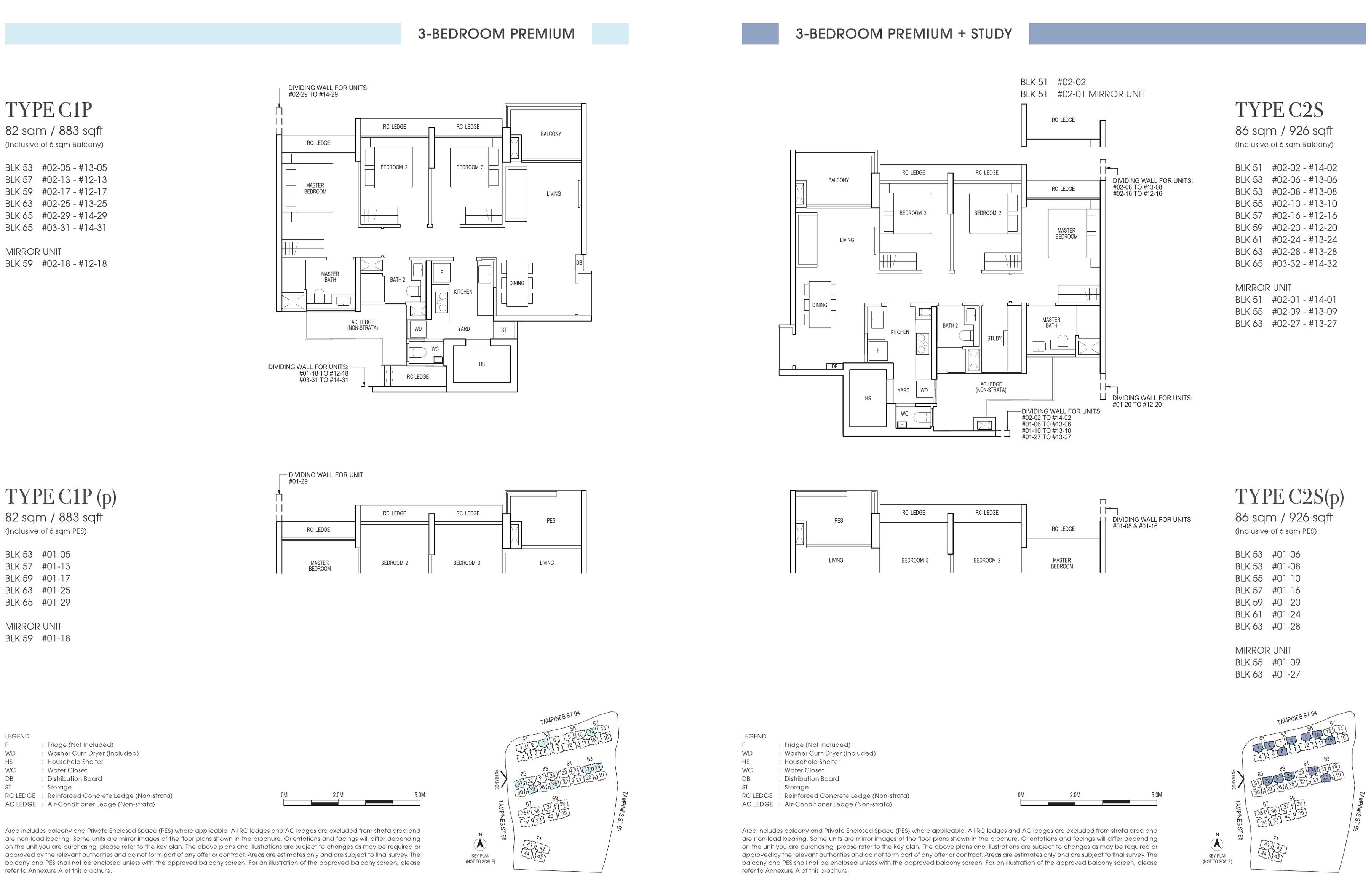 Rivelle 3 Bedroom 3 Bedroom Premium floor plan